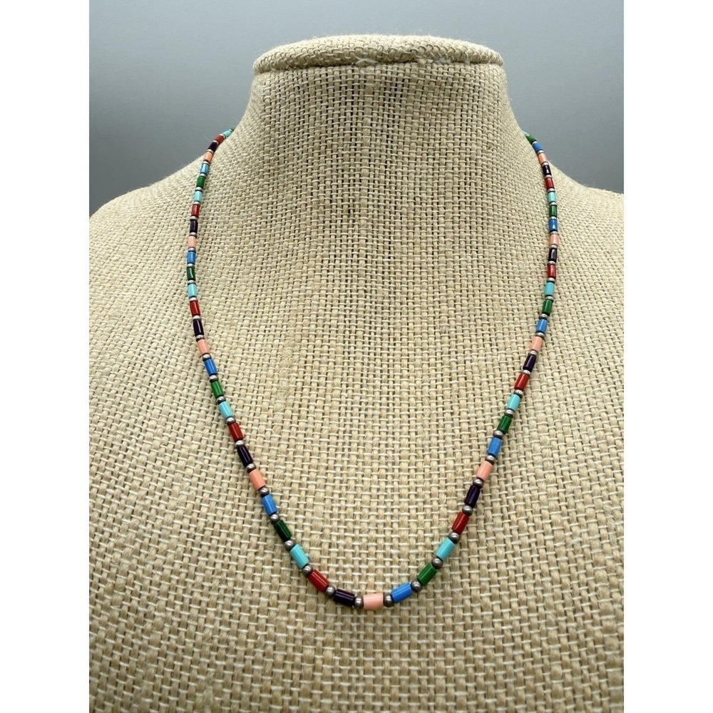 Silpada 925 Sterling Silver Multi Colored Beaded Necklace N0845 Rainbow Necklace
